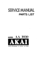 Akai AA-1030-Service-Manual
